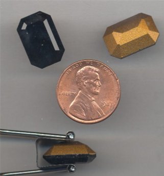 11 VINTAGE AUSTRIAN JET 16X11MM OCATGON GEM JEWELS