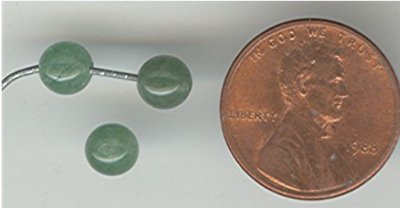 10 VINTAGE GENUINE AVENTURINE 5mm ROUND BEADS