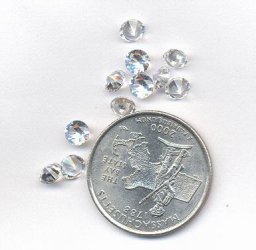 6 VINTAGE AUSTRIAN CRYSTAL 21ss ROUND SPINEL GEMS