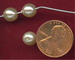 36 AUSTRIAN CRYSTAL PEACH 7mm ROUND PEARLS