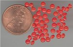 300 VINTAGE CORAL 11ss GLASS DOME TOP RHINESTONES