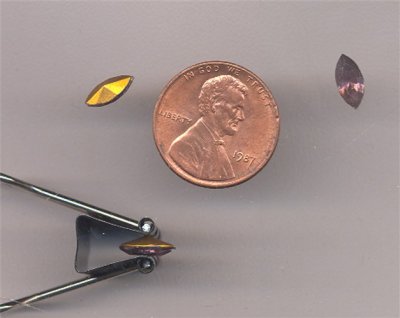 50 VINTAGE GLASS AMETHYST 8X4MM NAVETTE GEM JEWELS