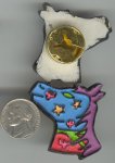 1 VINTAGE WESTERN HORSE HEAD COLORFUL BUTTON COVER