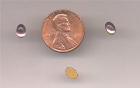 38 VINTAGE GLASS AMETHYST 6X4MM OVAL CABOCHONS