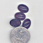 36 VINTAGE AMETHYST MARBLE 13X10mm OVAL GLASS CABOCHON
