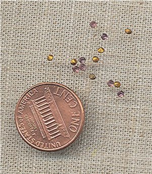 (image for) 144 VINTAGE GLASS AMETHYST 1mm GEM JEWEL RHINESTONES