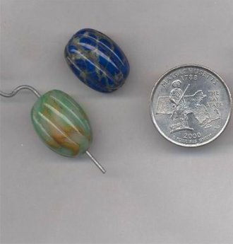 18 VINTAGE JET 18X6mm GLASS NAVETTE CABOCHONS