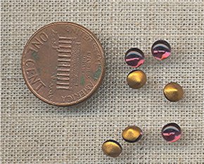 100 VINTAGE GLASS AMETHYST 4mm. SMOOTH DOME DECO RHINESTONE GEMS