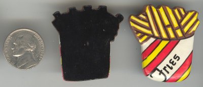 6 VINTAGE HAND PAINTED FRENCH FRIES FINDINGS