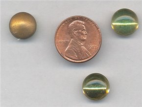 10 VINTAGE PERIDOT JONQUIL GIVRE GLASS 11MM RHINESTONES