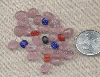 6 VINTAGE JET TEAR DROP 1/2 DRILLED GLASS 22X12mm BEADS - Click Image to Close